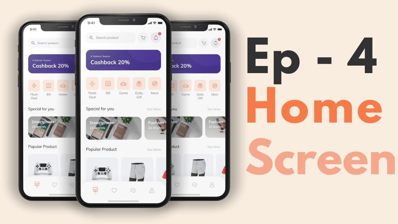 Flutter E-Commerce App UI Design using Flutter with Source Code