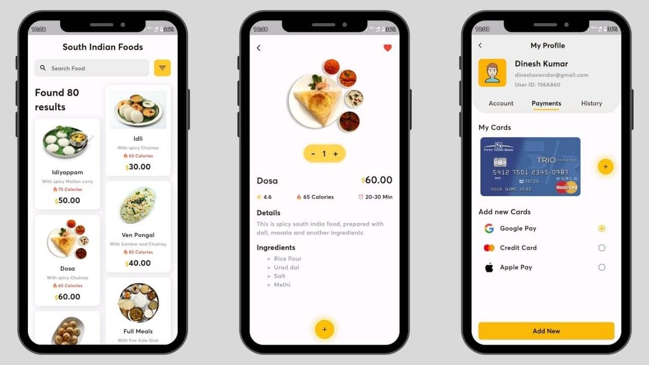 Flutter Food App UI Design with source code in 2024