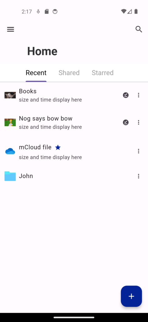 Flutter mCloud App built using Flutter