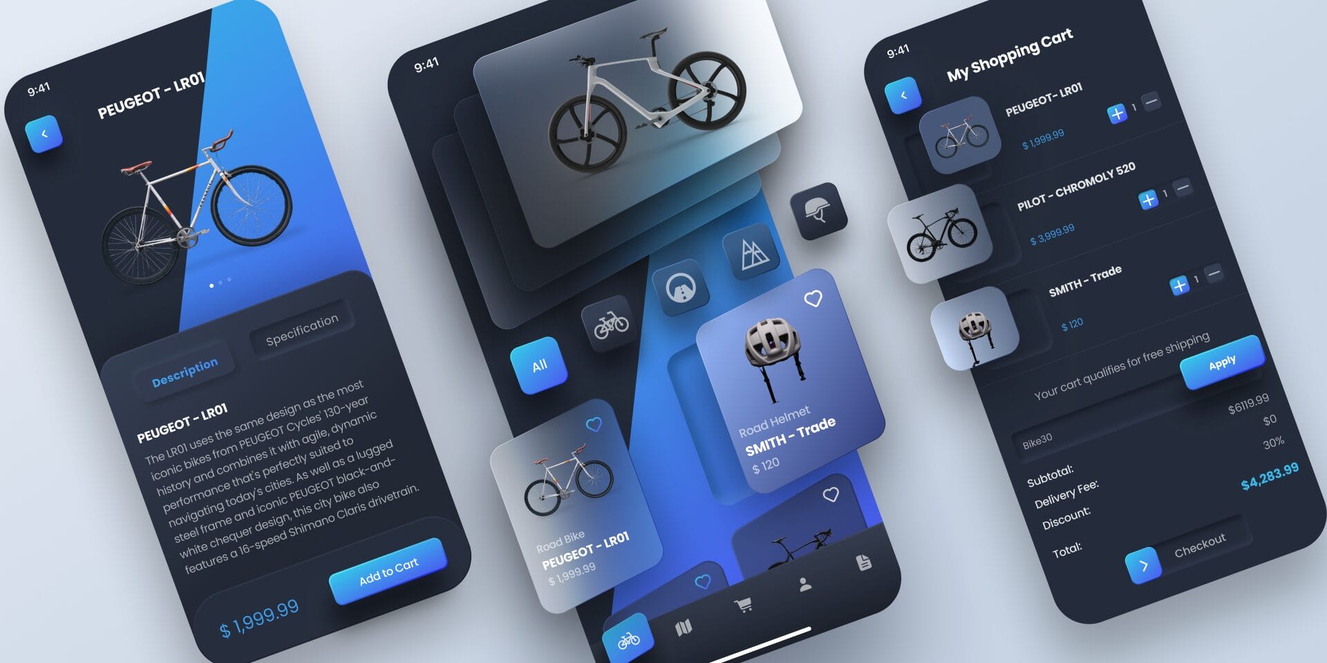 Free Online Bike Shopping App UI Design in 2025