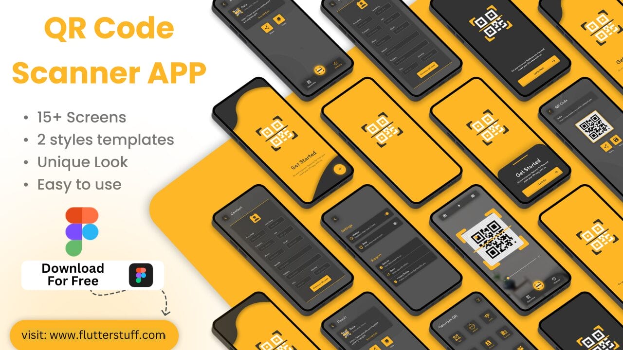 Free QR Code Scanner App UI Design in 2025