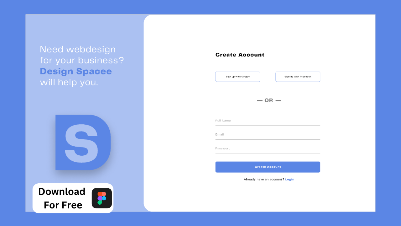 Free Signup and Login UI Design in 2024
