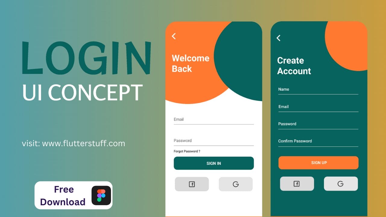Free Login Signup UI Concept Design in 2025