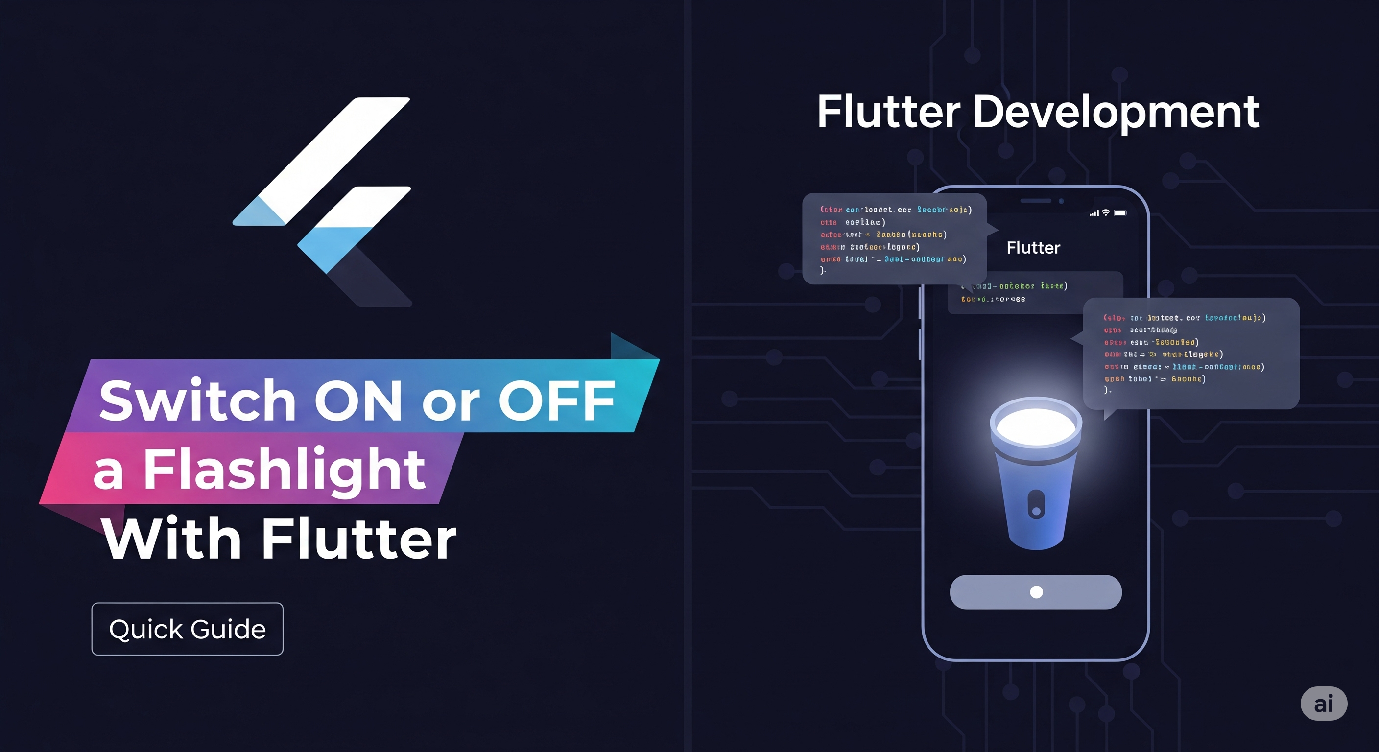 Switch ON or OFF Flashlight With Flutter