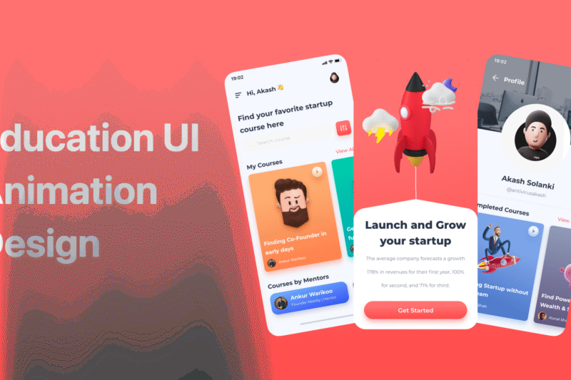 Free Startup Education UI Design Figma